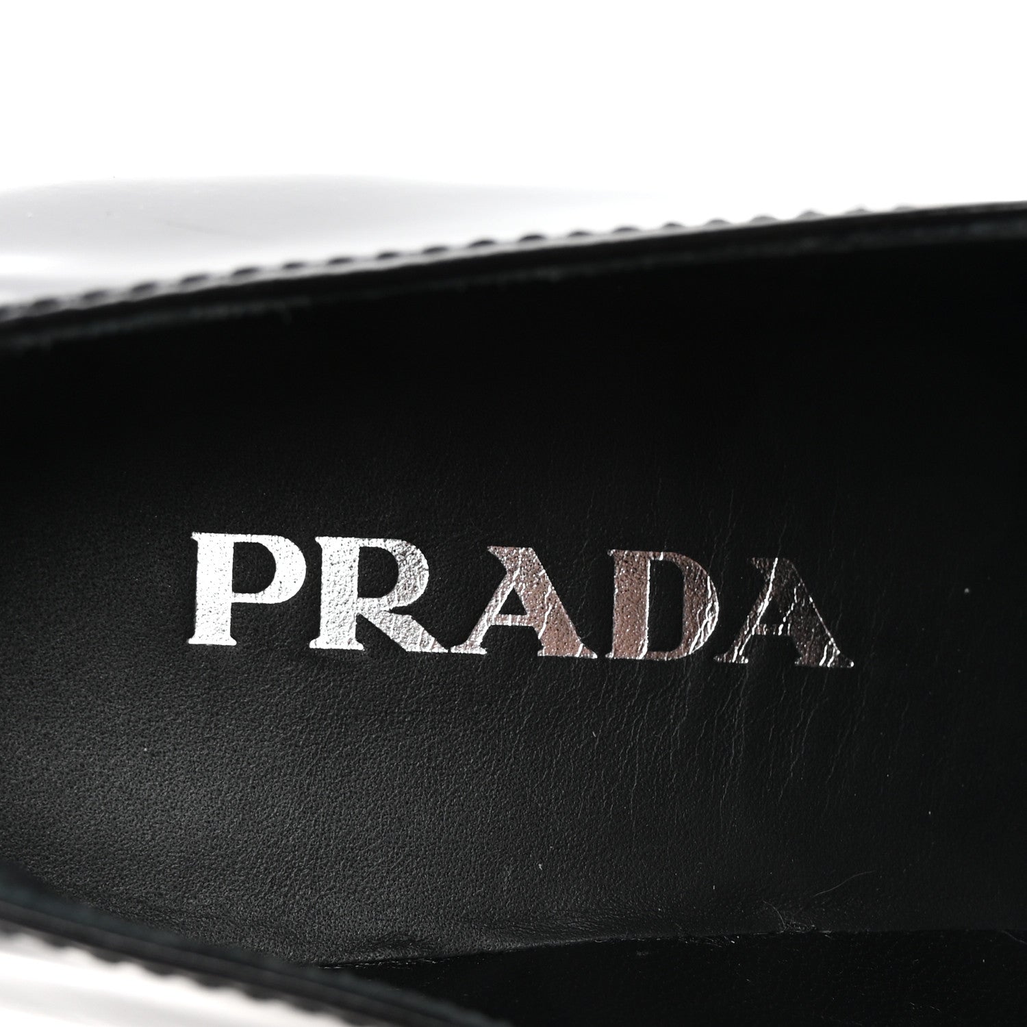 Prada Spazzolato Metal Triangle Logo 85mm Loafers 39.5 Black 8 of 10