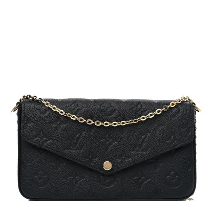 Louis Vuitton Empreinte Pochette Felicie Chain Wallet Black 1 of 5