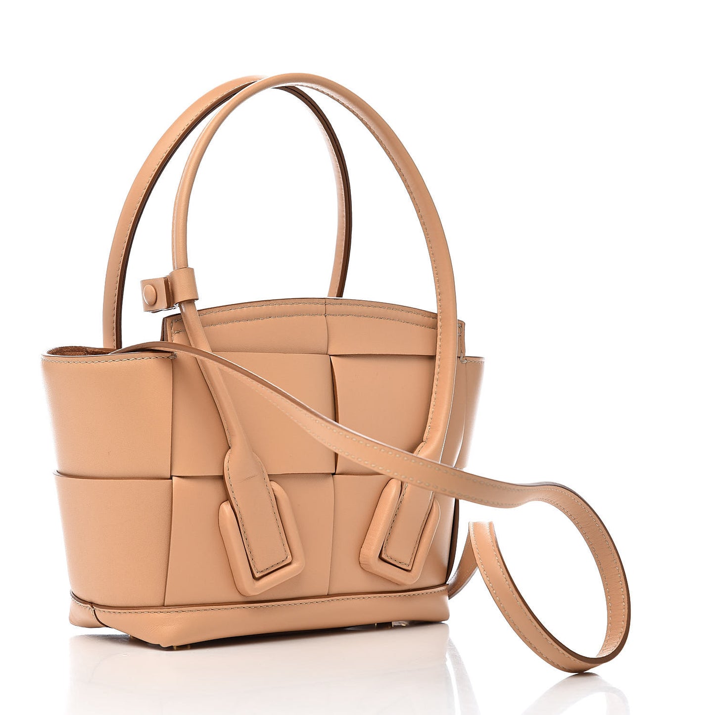 French Calfskin Maxi Intrecciato Mini Arco Nude