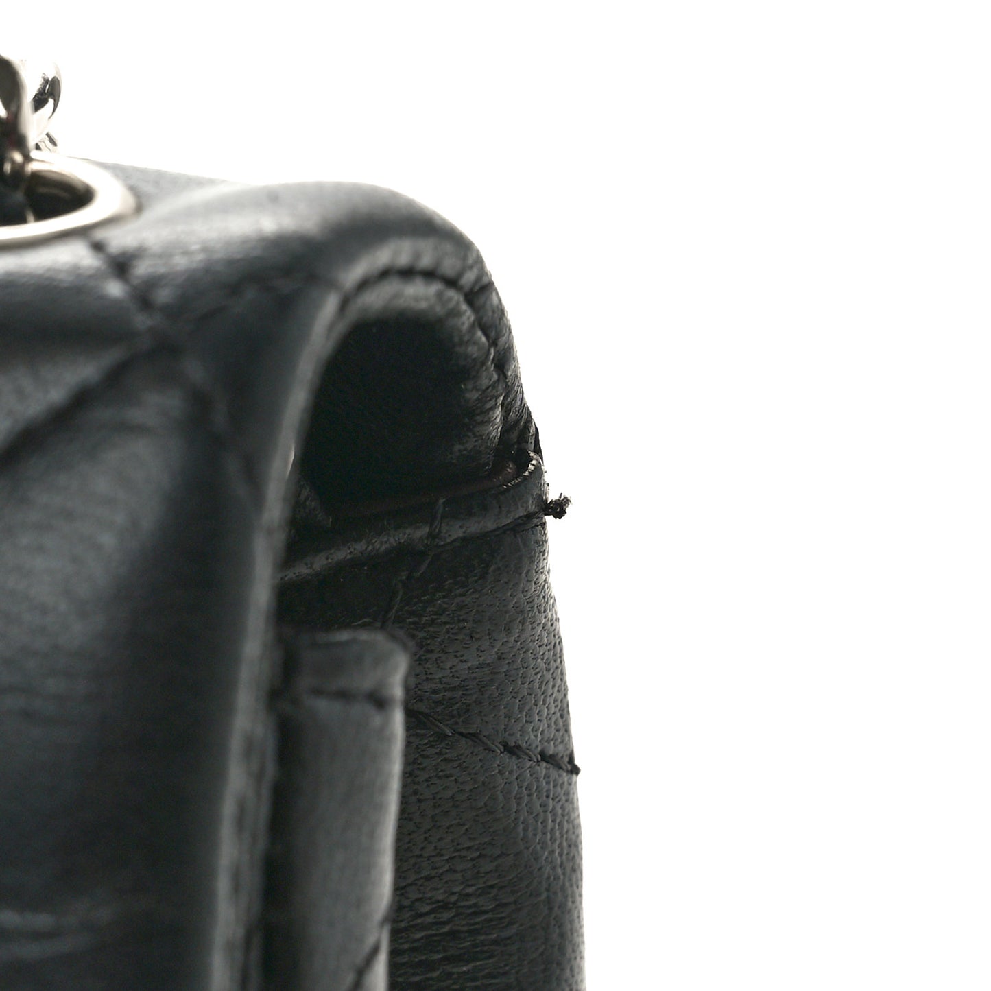 Lambskin Quilted Extra Mini Rectangular Flap Black