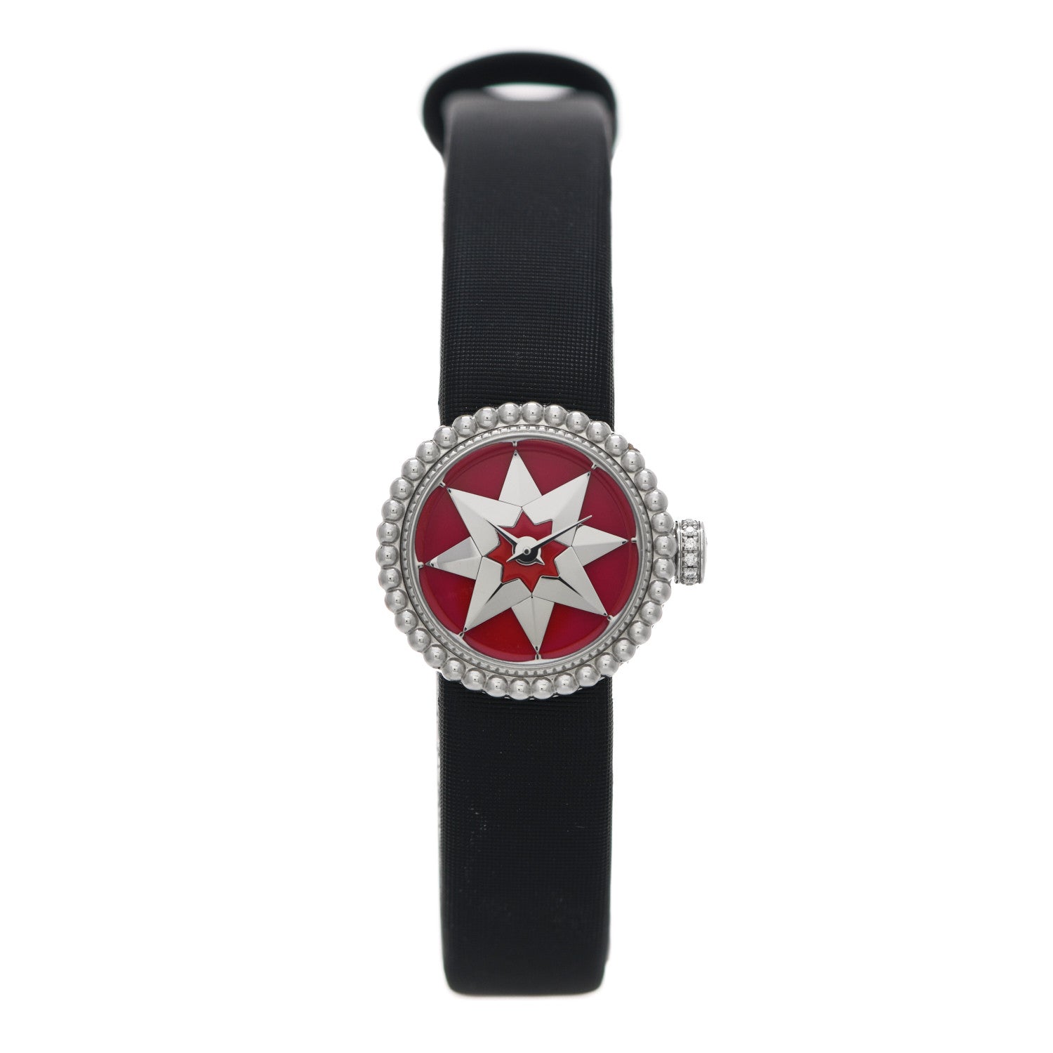 Christian Dior Stainless Steel Satin 19mm La D De Dior Quartz Watch Red 1 of 6