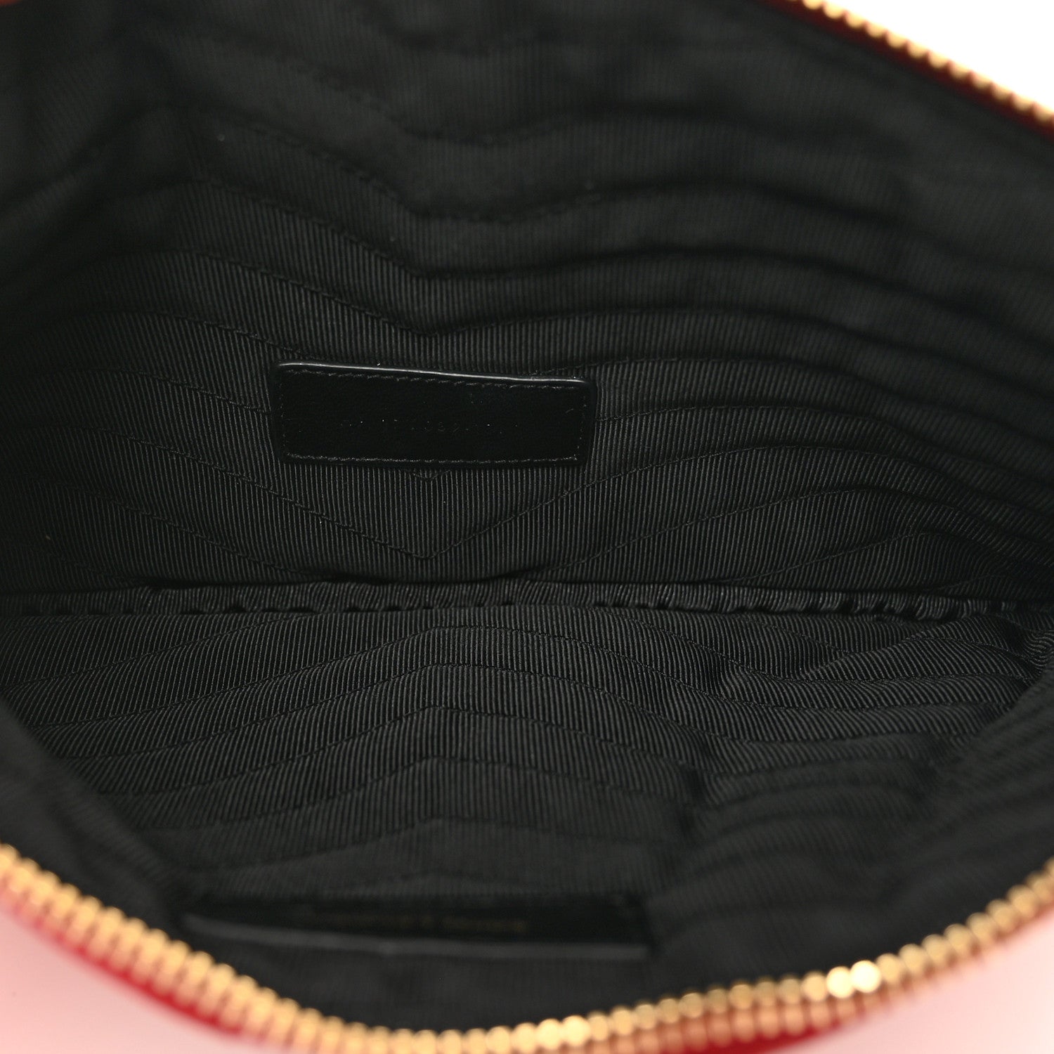 Saint Laurent Calfskin Matelasse Chevron Monogram A5 Wristlet Bandana Red 5 of 7