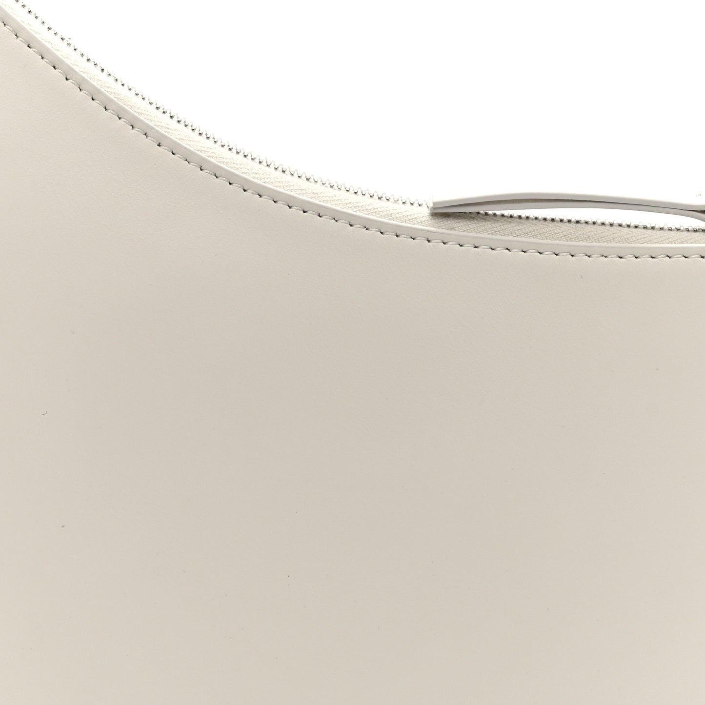 Smooth Calfskin Half Moon Shoulder Bag New Ivory