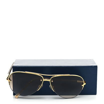 Louis Vuitton Monogram Petite Viola Pilote Aviator Sunglasses Z0571U Brown 8 of 8