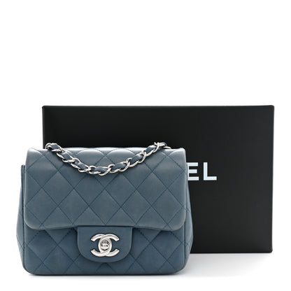 Chanel Lambskin Quilted Mini Square Flap Blue 13 of 13