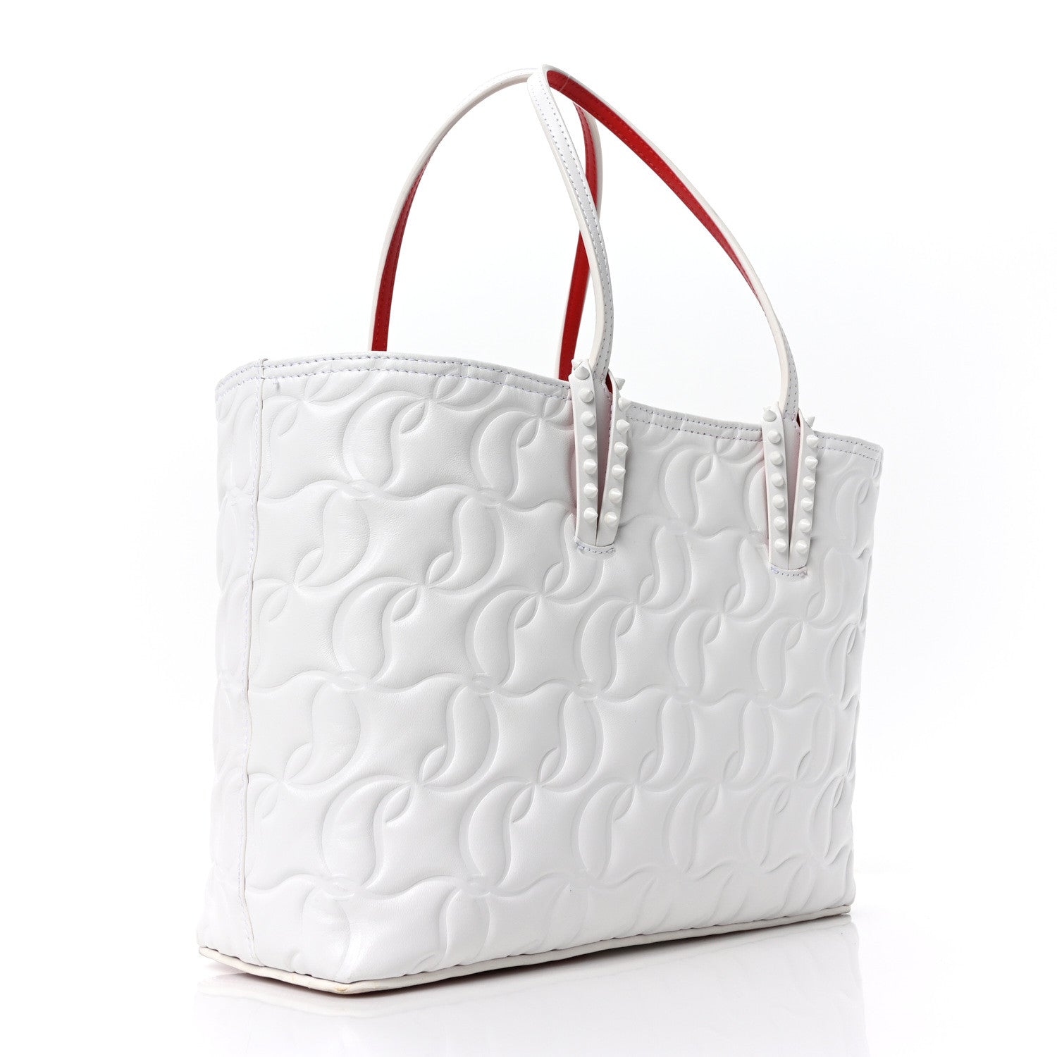 Christian Louboutin Nappa Embossed Small East West Cabata Tote White 4 of 10