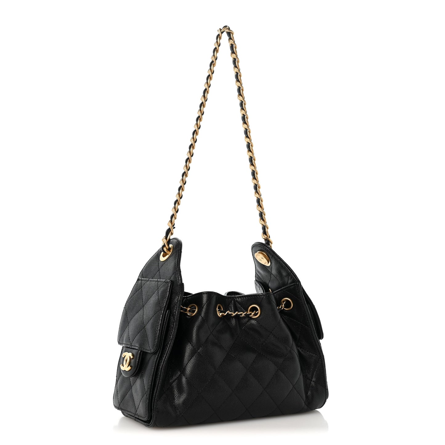 Caviar Quilted Mini Chanel 25 Handbag Black