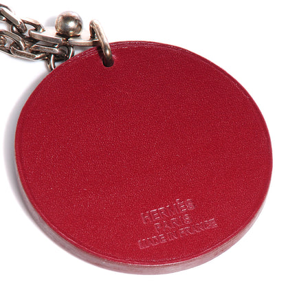 Hermes Veau Box Dog Key Chain Bag Charm Rouge H 3 of 4