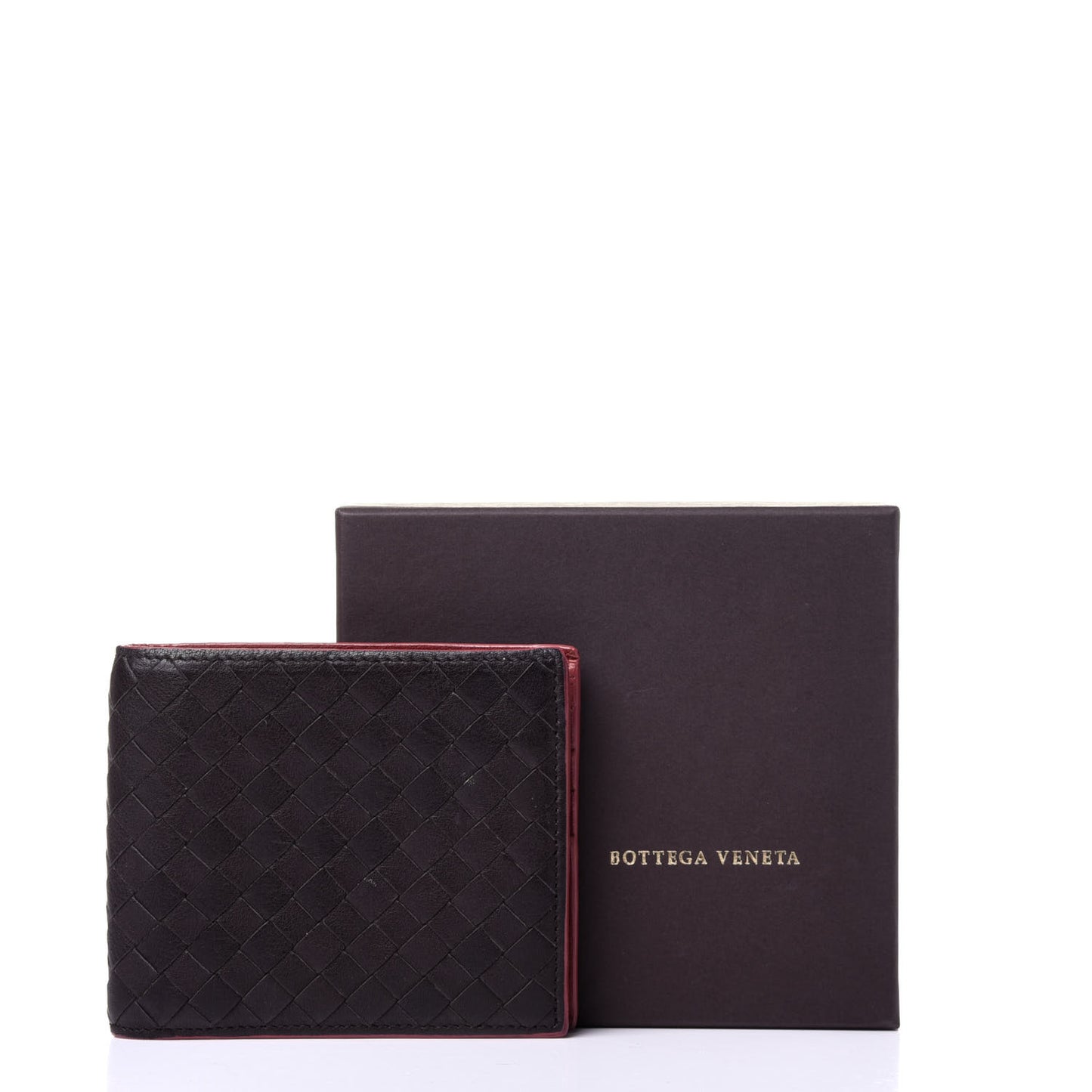 Nappa Intrecciato Bi-Fold Wallet Ebano Multicolor