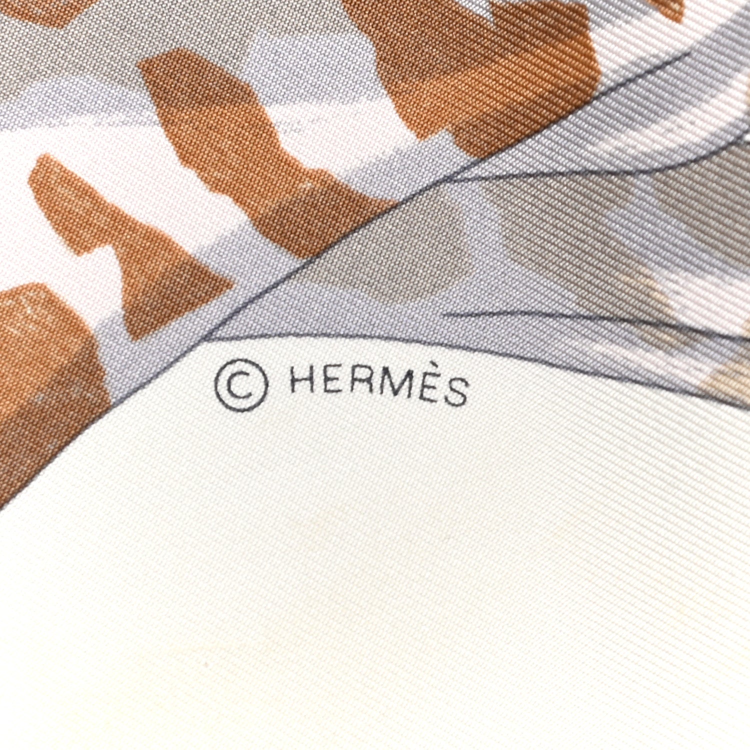 Hermes Silk Hermes Story Scarf 90 White Beige Multicolor 4 of 9