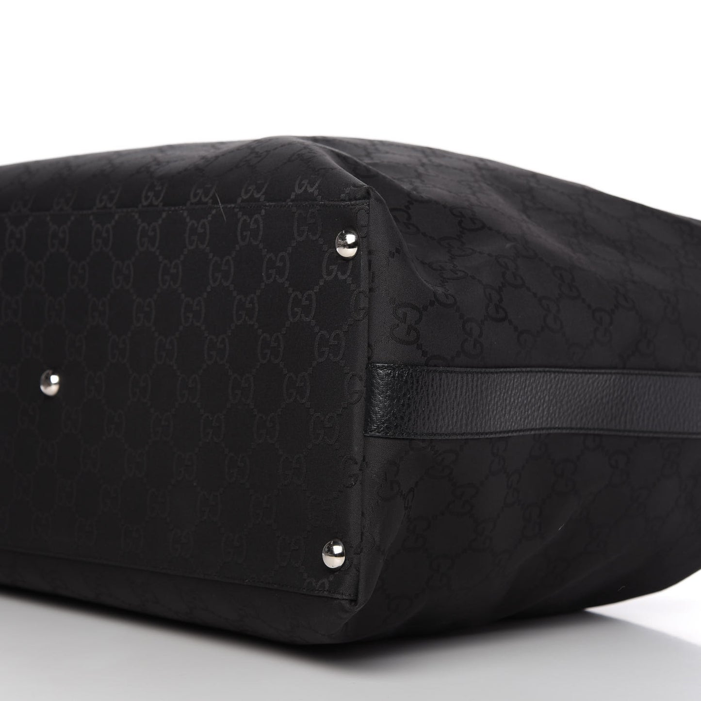 Nylon Monogram Oversized Overnight Bag Black