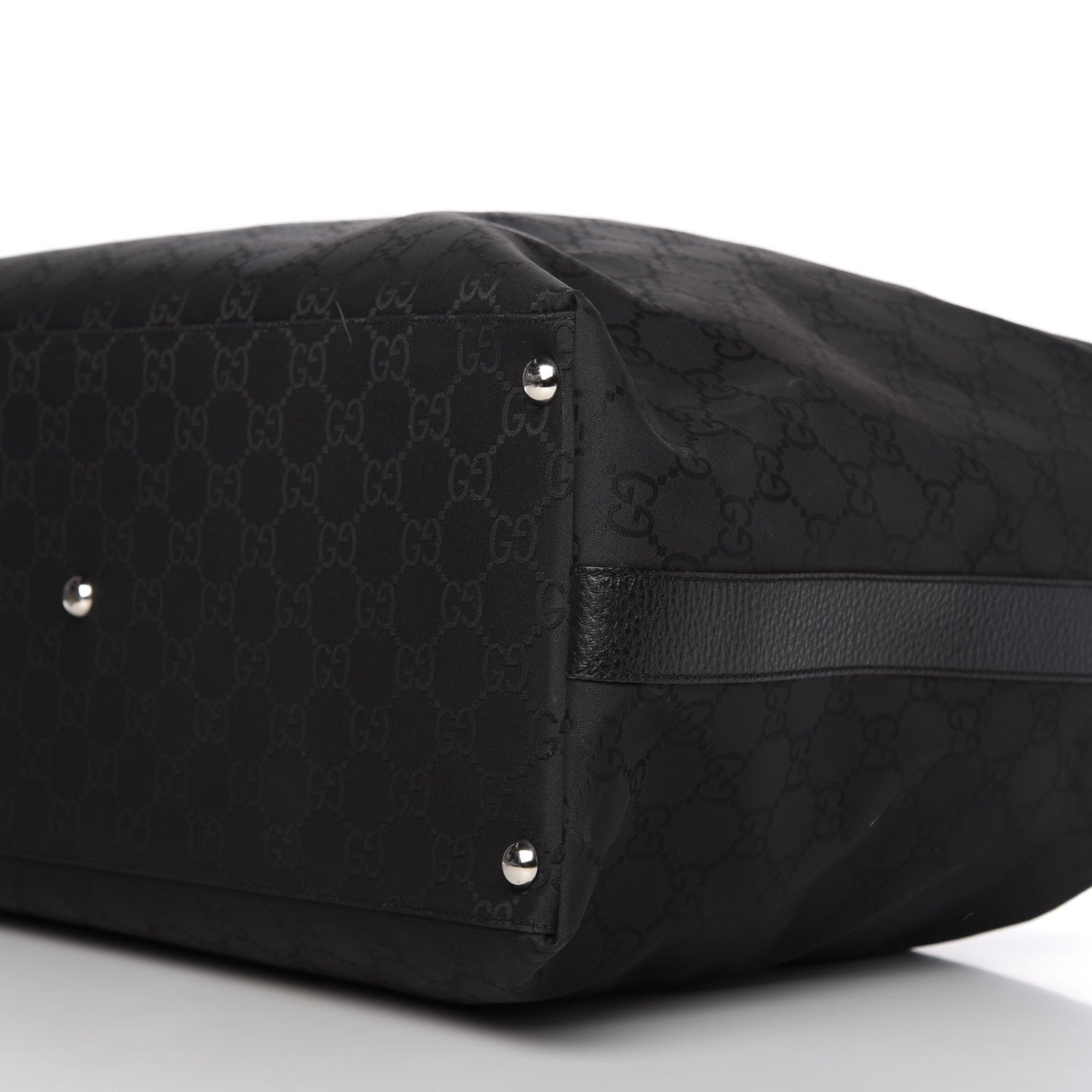 Gucci Nylon Monogram Oversized Overnight Bag Black 7 of 9