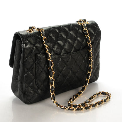 Chanel Caviar Quilted Jumbo Single Flap Black 3 of 8
