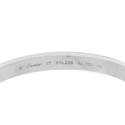 Cartier 18K White Gold LOVE Bracelet 17 6 of 9