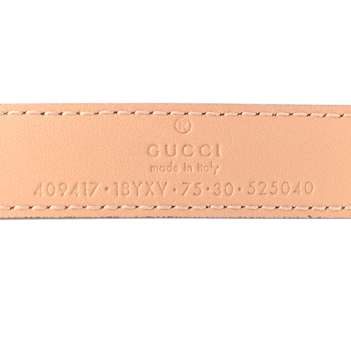 Azalea Calfskin Enamel Monochrome Double G 20mm Belt 75 30 Camelia