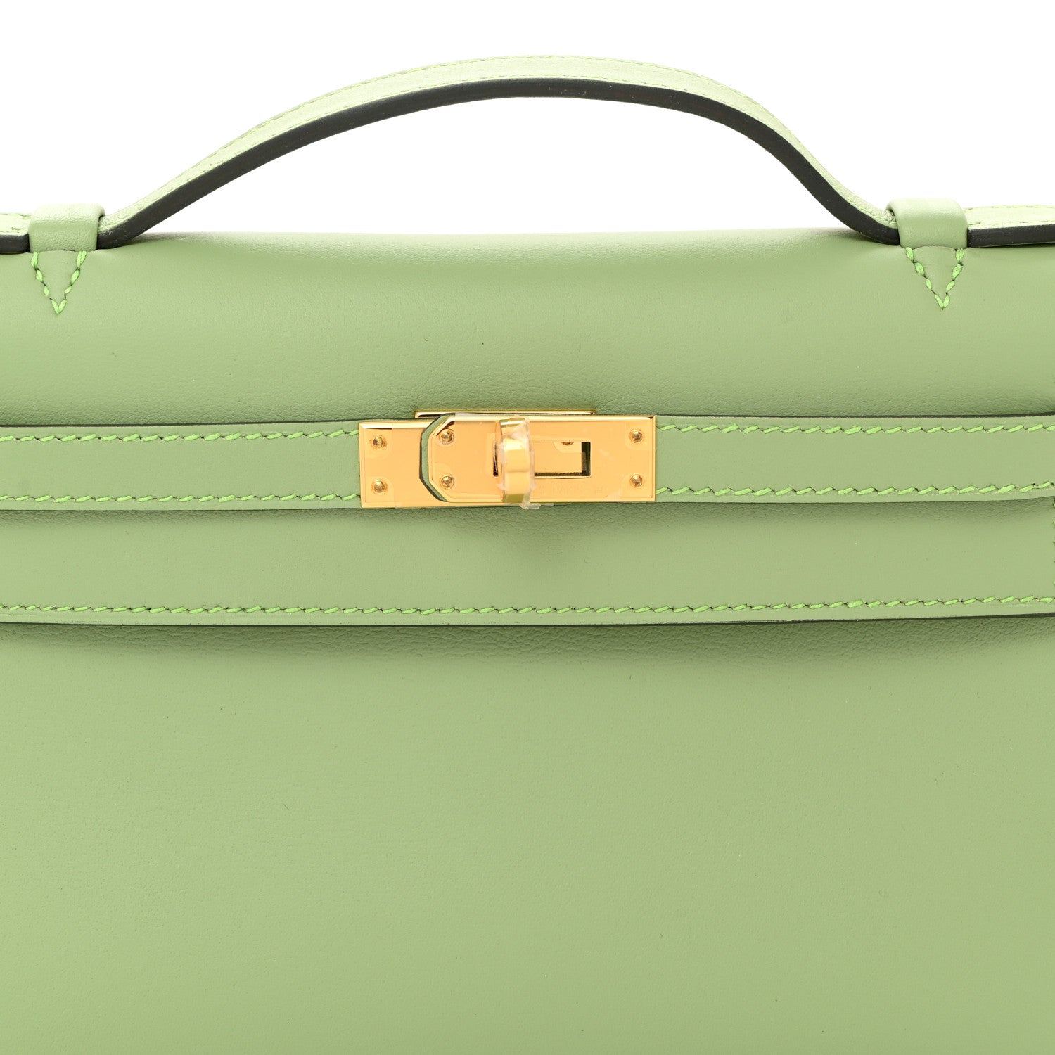 Hermes Swift Kelly Pochette Clutch Vert Criquet 8 of 11