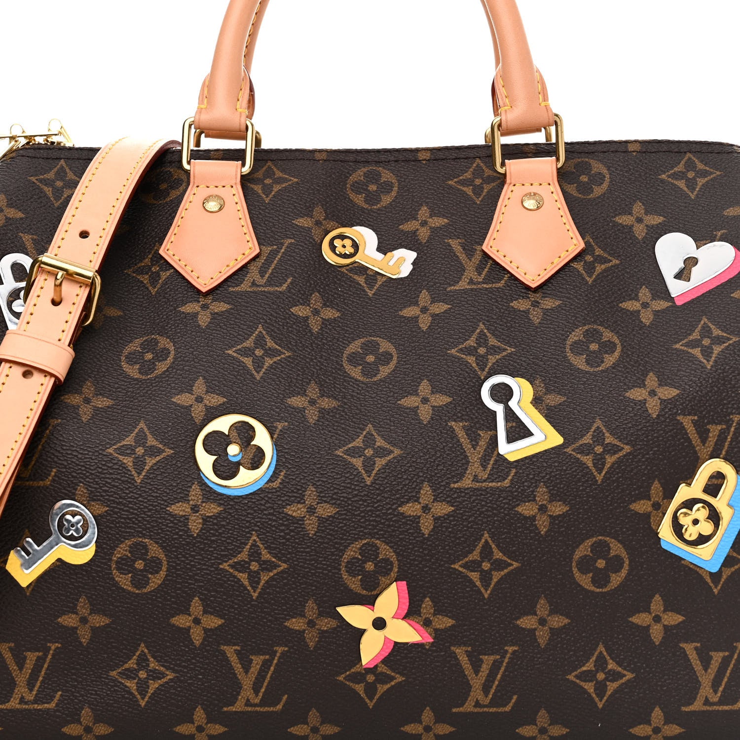 Louis Vuitton Monogram Love Lock Speedy Bandouliere 30 8 of 10