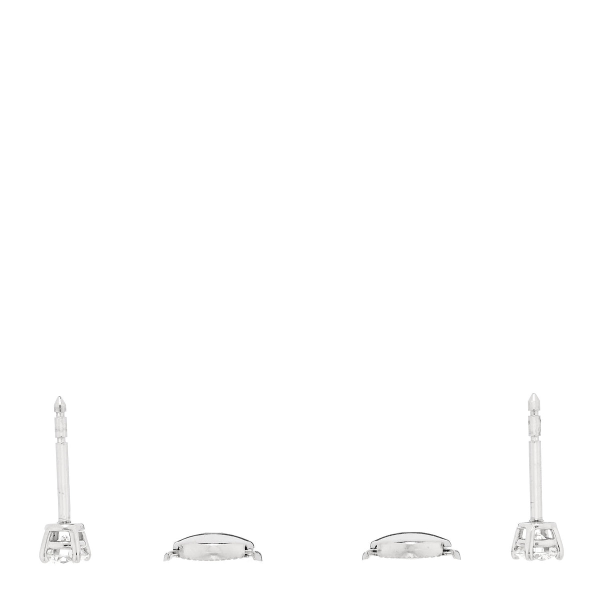Tiffany Platinum Diamond .45ctw Solitaire Earrings 3 of 5