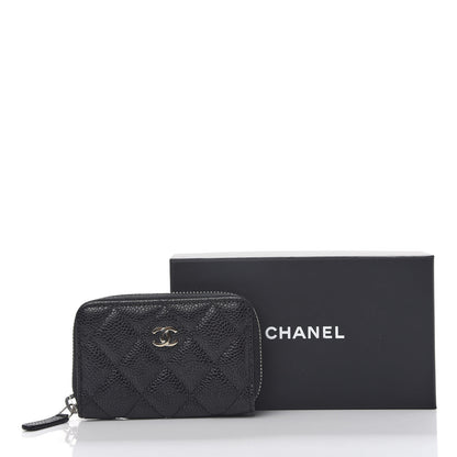 Chanel Caviar Quilted Zip Coin Purse Black 8 of 8