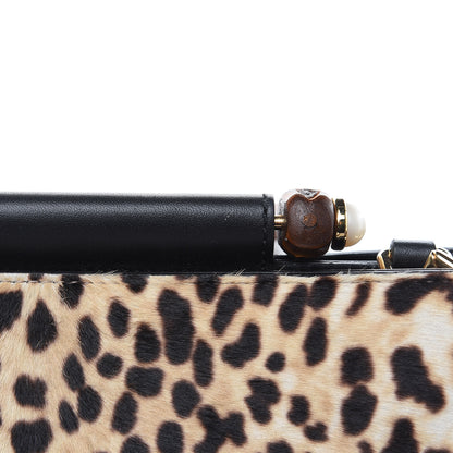 Gucci Calf Hair Bamboo Web Leopard Print Mini Nymphaea Top Handle Bag 16 of 16