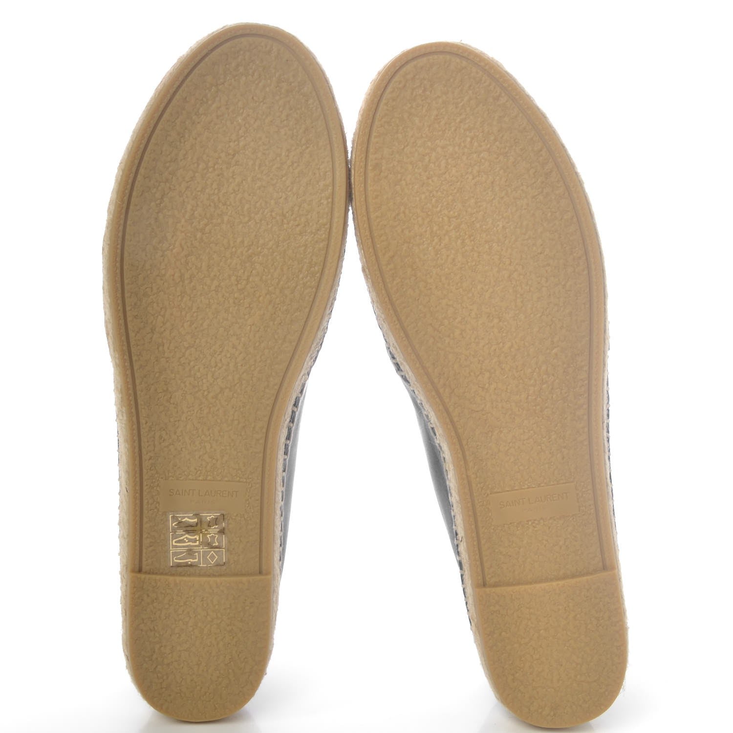 Saint Laurent Lambskin Monogram Espadrilles 39 Black 5 of 9