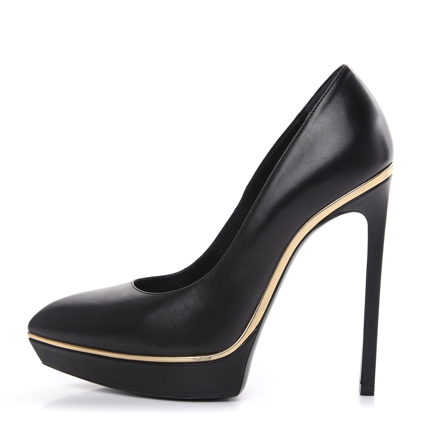 Saint Laurent Calfskin Classic Janis Pumps 37.5 Black 1 of 12