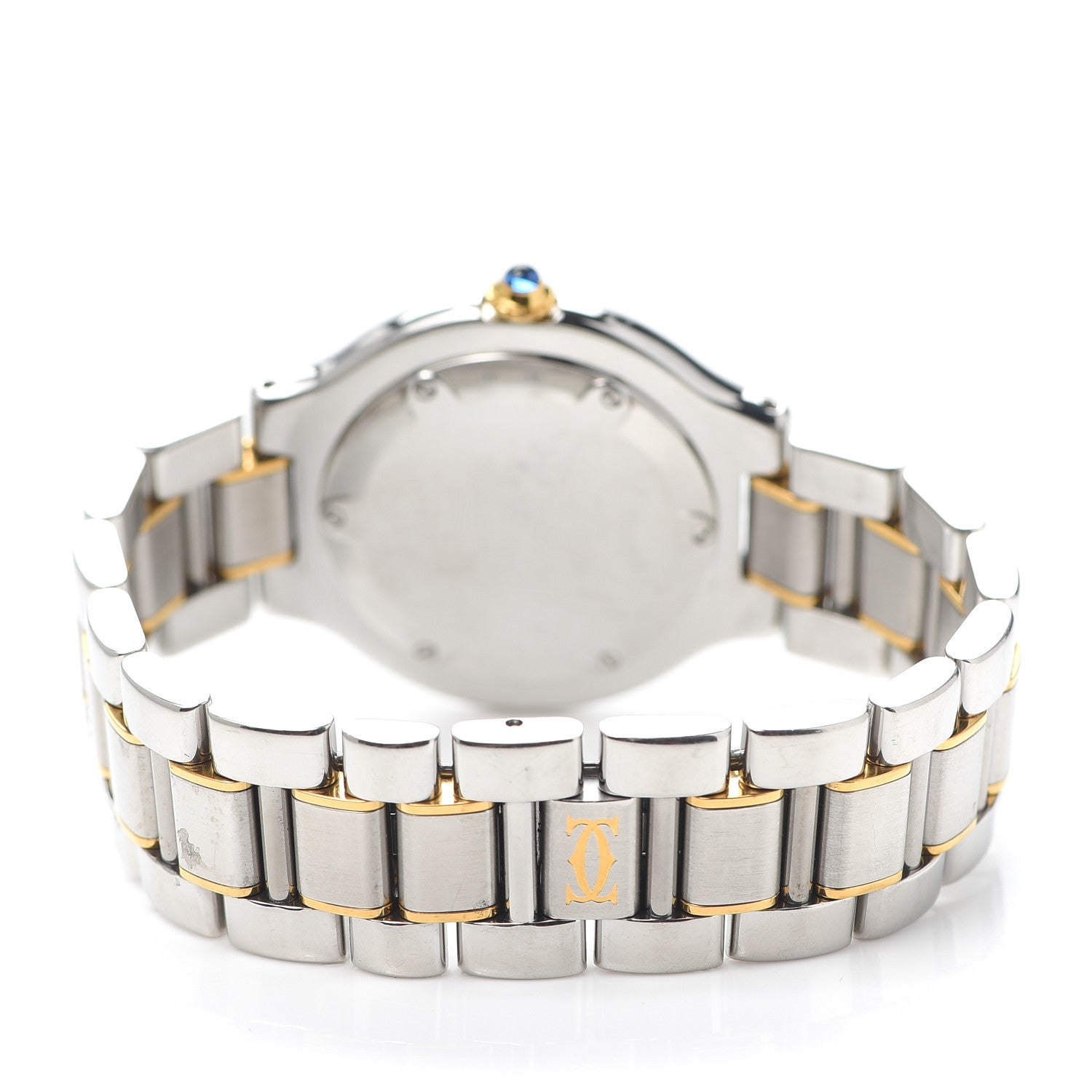 Cartier Stainless Steel 18K Yellow Gold 31mm Must De 21 Quartz Watch 3 of 5