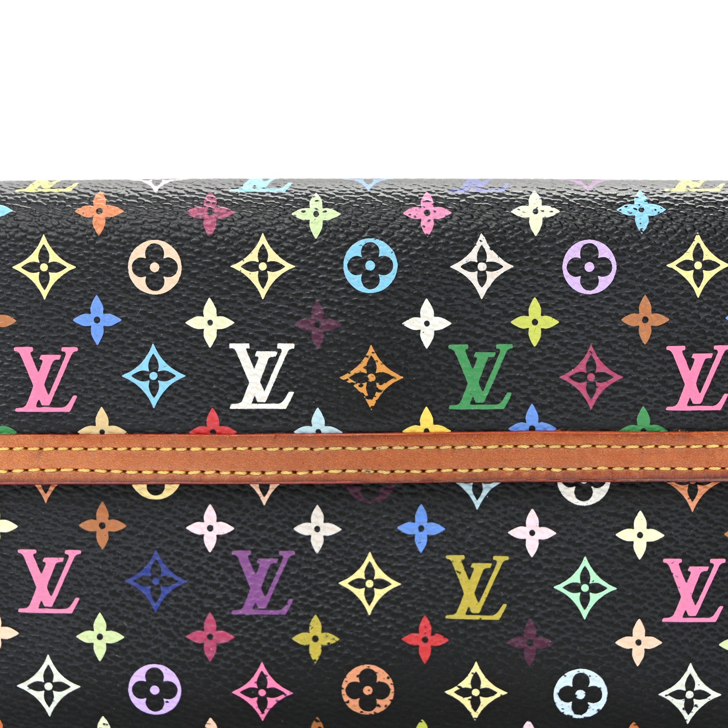 Louis Vuitton Monogram Multicolor Porte Tresor International Wallet Black 8 of 12