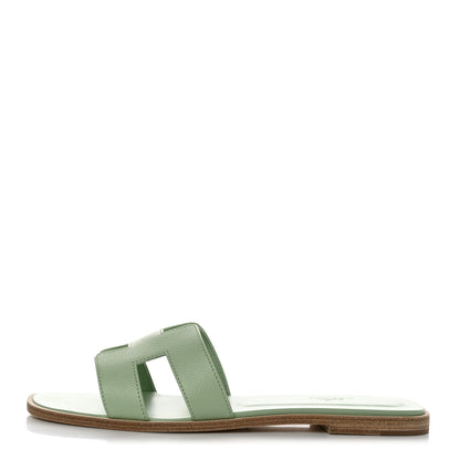 Hermes Epsom Oran Sandals 40 Vert Jade 1 of 9