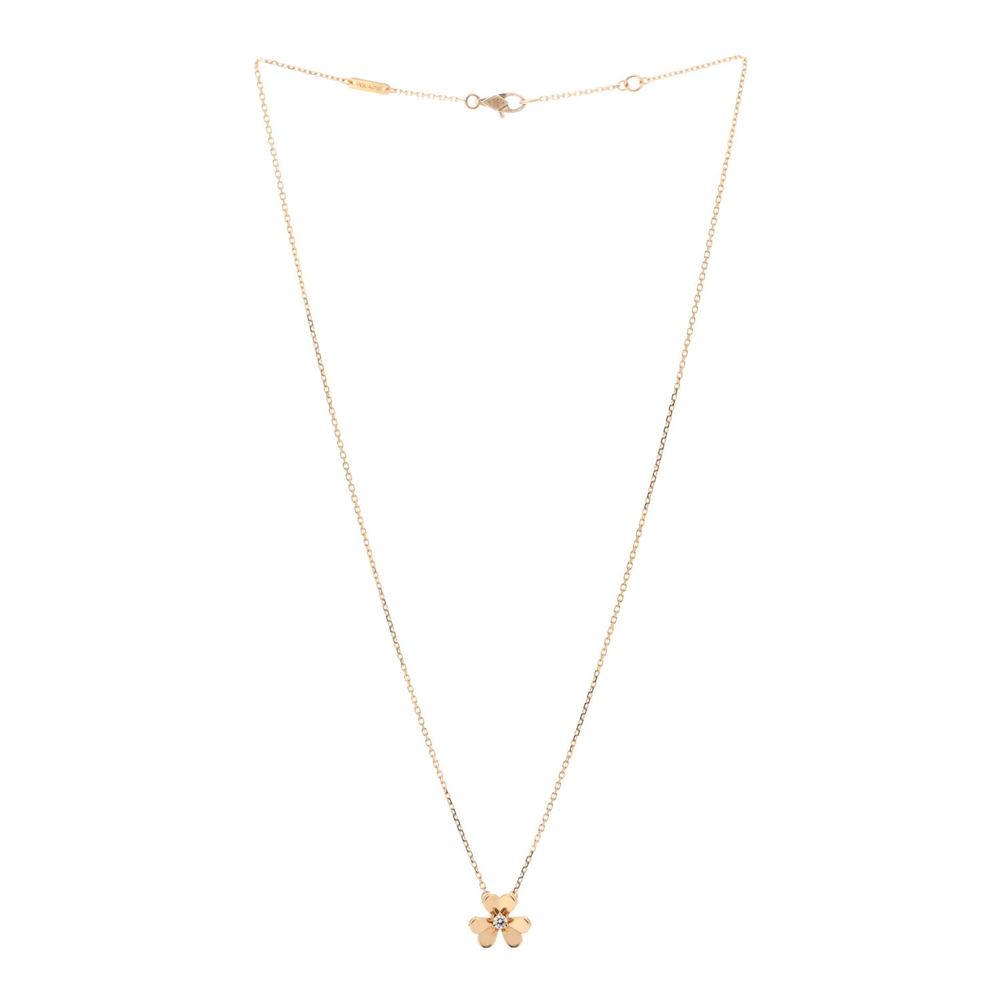 18K Yellow Gold Diamond Mini Frivole Pendant Necklace