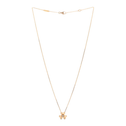 Van Cleef & Arpels 18K Yellow Gold Diamond Mini Frivole Pendant Necklace 3 of 6