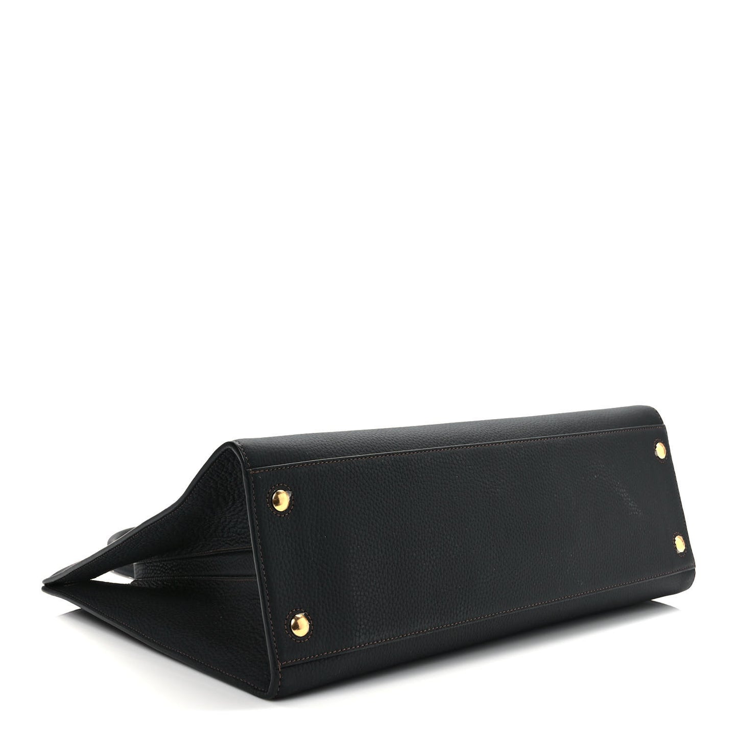 Grained Calfskin Medium Frances Tote Black