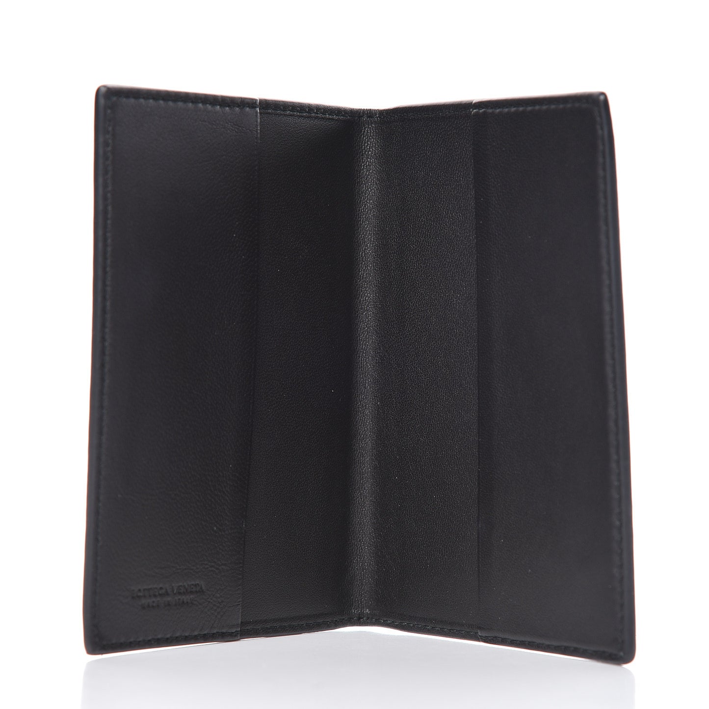 Nappa Intrecciato Passport Case Black