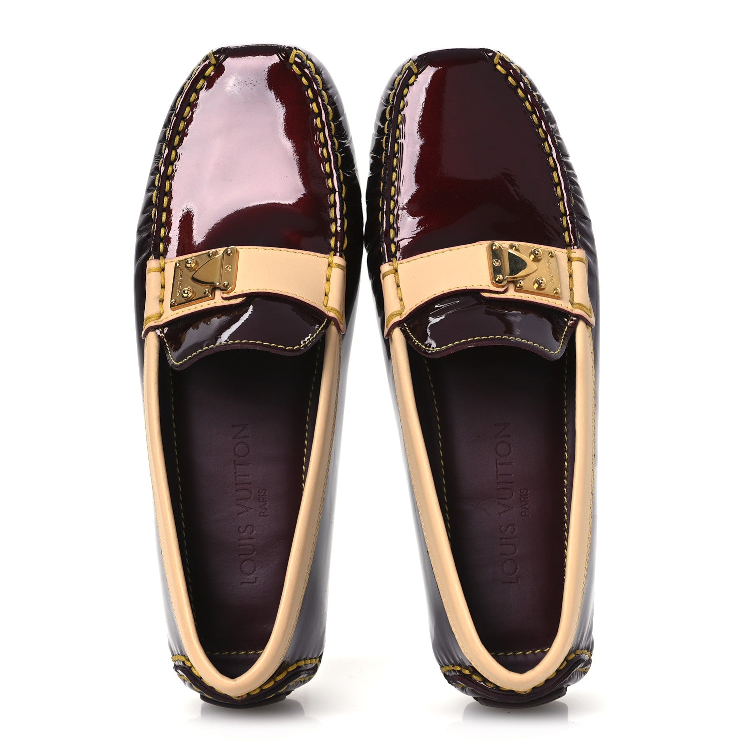 Louis Vuitton Vernis Zen Driving Loafers 36 Amarante 2 of 11