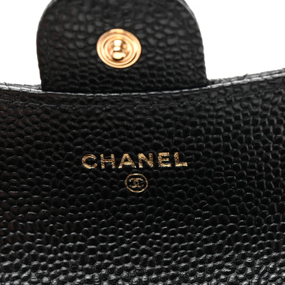 Chanel Caviar Quilted Flap Card Holder Wallet Black 6 of 9