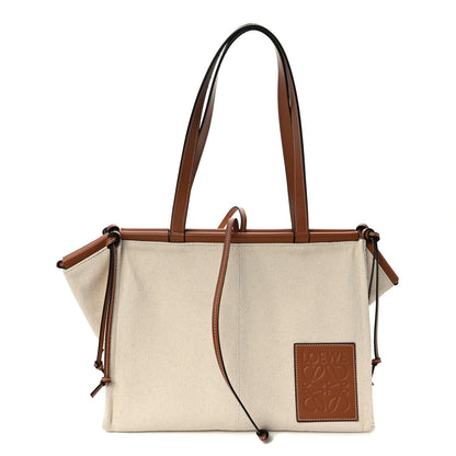 Loewe Canvas Calfskin Small Cushion Tote Beige 1 of 9