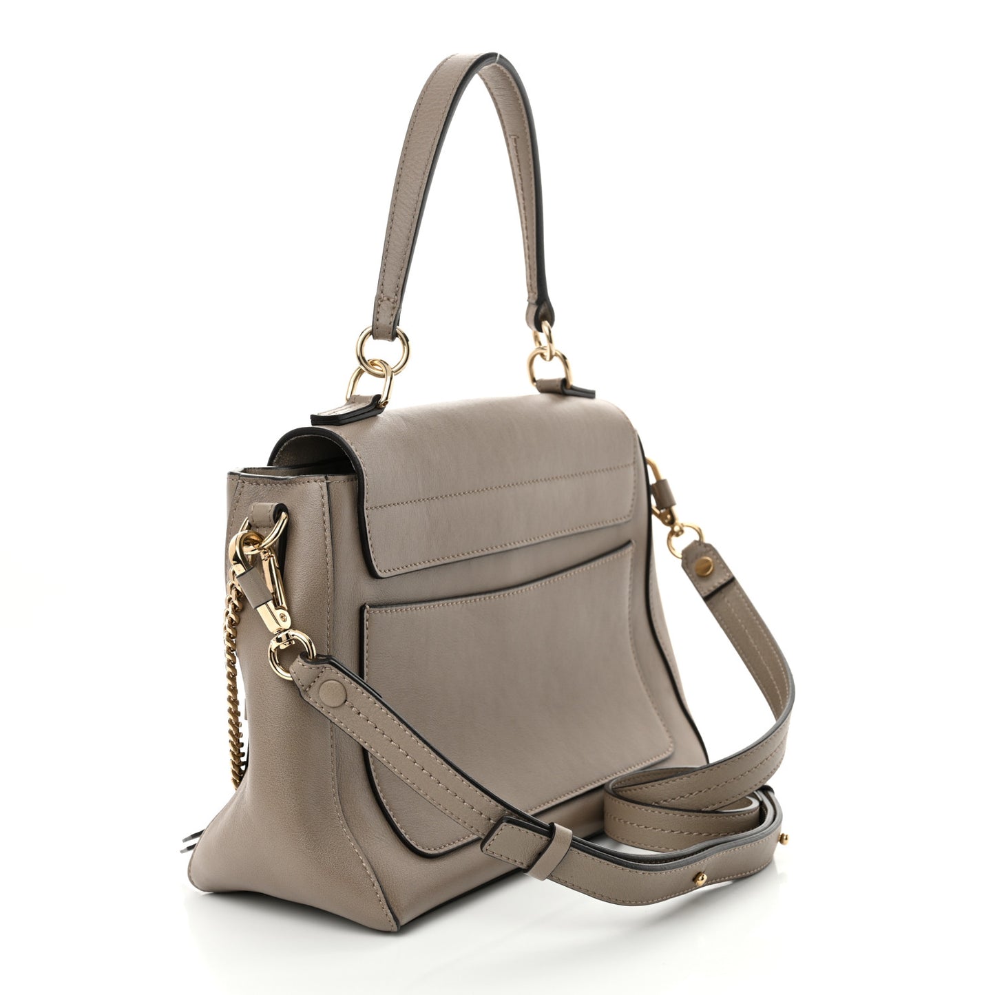 Calfskin Small Faye Day Shoulder Bag Motty Grey