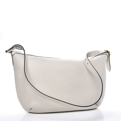 Gucci Grained Calfskin Logo Half Moon Hobo White 2 of 10