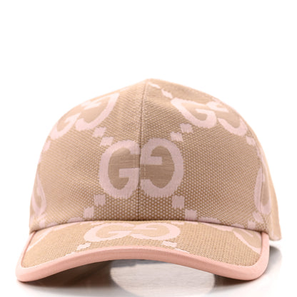 Gucci Monogram Jumbo GG Mosteri Baseball Hat L 58 Beige Light Pink 3 of 11