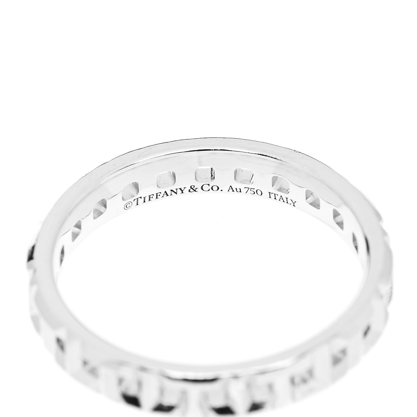 18K White Gold T True Narrow Band Ring 52 6