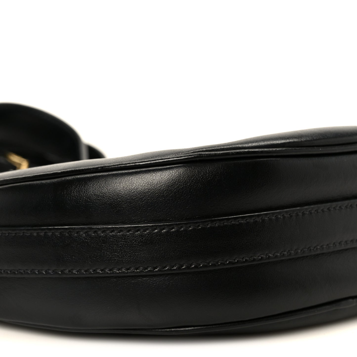 Soft Calfskin Arque Shoulder Bag Black