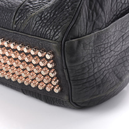 Alexander Wang Pebbled Lambskin Rocco Black Rose Gold Hardware 7 of 9