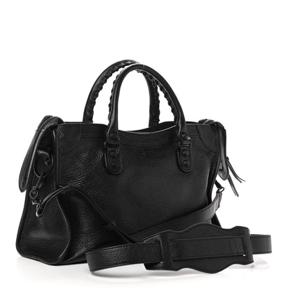 Balenciaga Chevre Black Metallic Edge Hardware S City Black 2 of 8