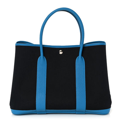 Hermes Toile Negonda Garden Party Tote 36 MM Black Bleu Zanzibar 1 of 10