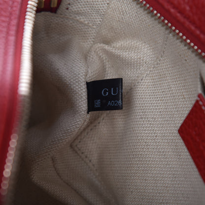 Gucci Pebbled Calfskin Small Soho Disco Bag Tabasco Red 10 of 13