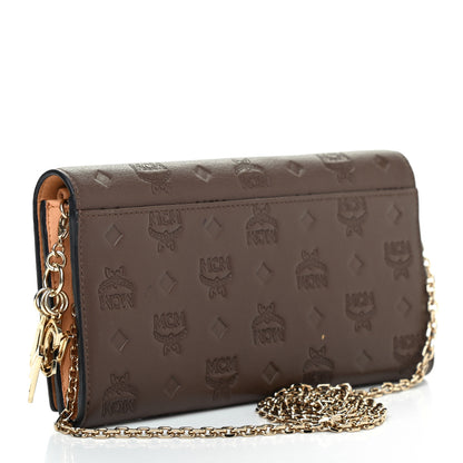 MCM Calfskin Ottomar Wallet On Chain Chestnut 3 of 7
