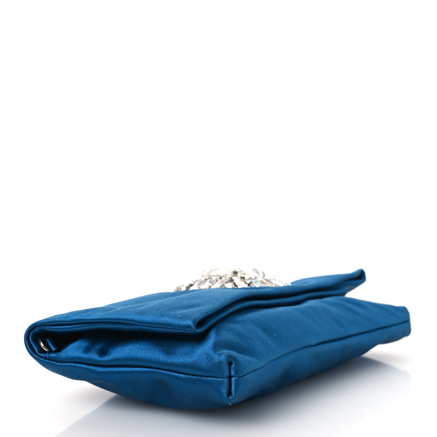 Jimmy Choo Satin Crystal Titania Clutch Blue 4 of 12