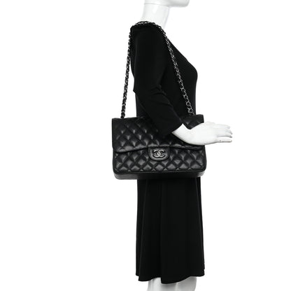 Chanel Caviar Quilted Jumbo Double Flap Black 2 of 10