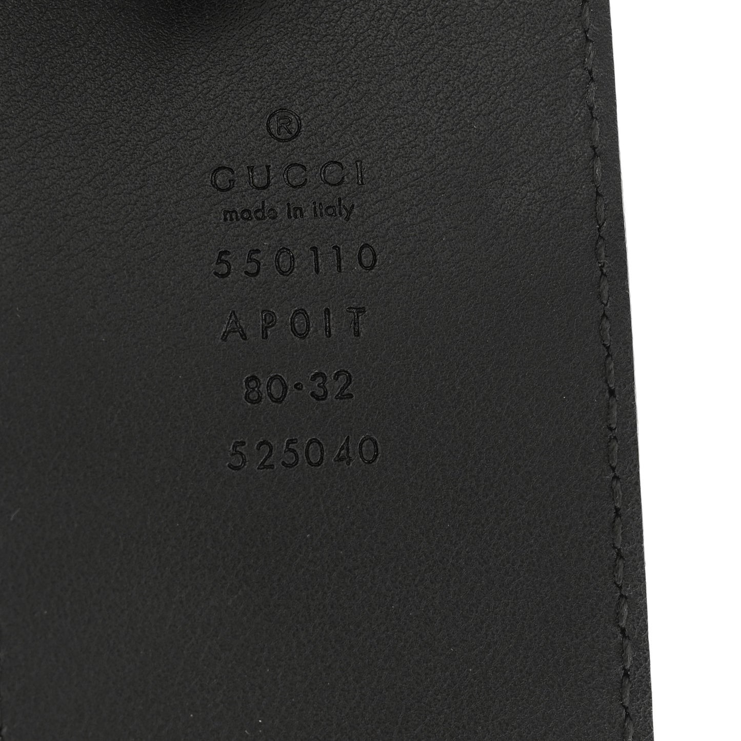 Calfskin Crystal Double G 55mm Belt 80 32 Black