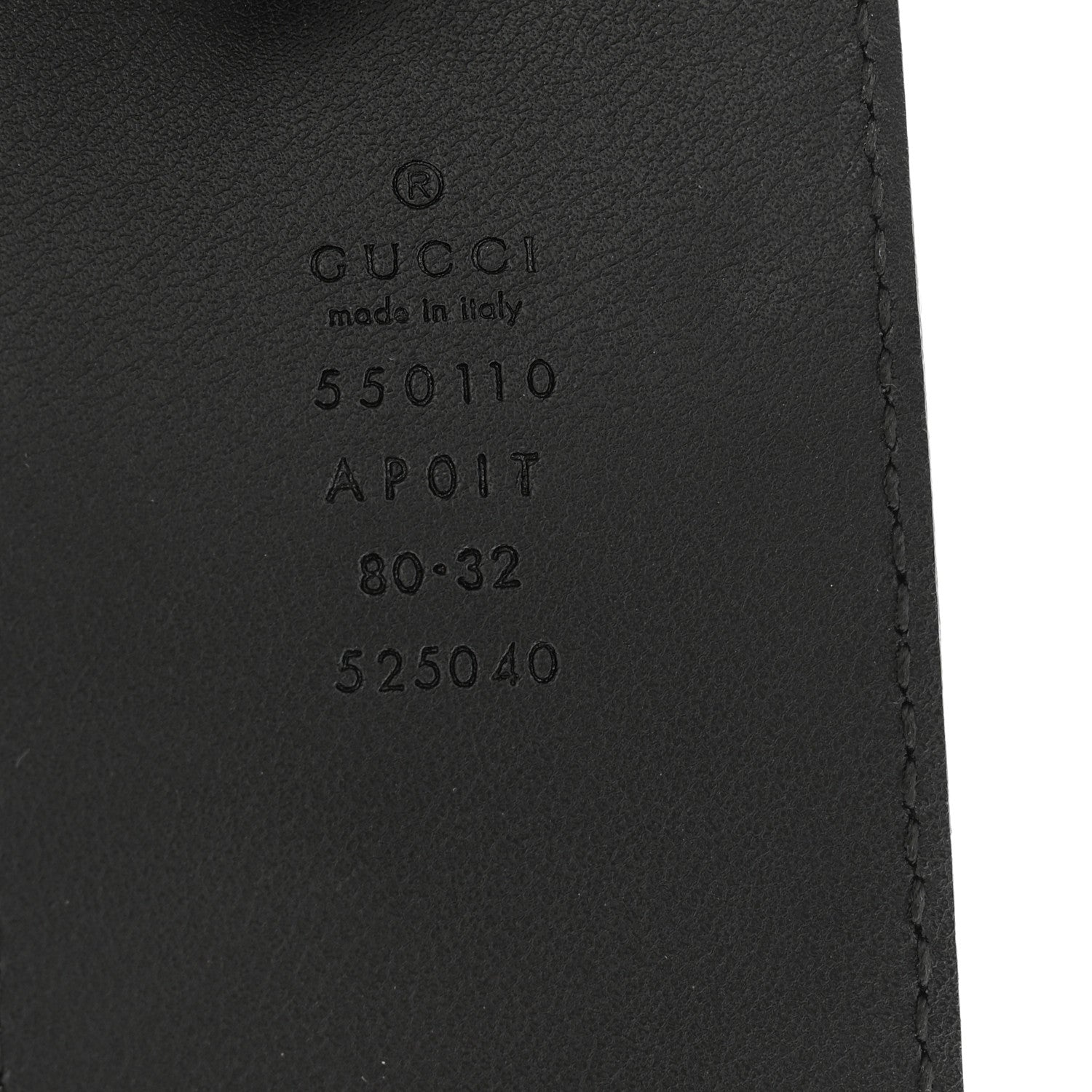 Gucci Calfskin Crystal Double G 55mm Belt 80 32 Black 5 of 6